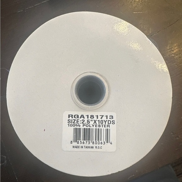 Lavender iridescent glitter ribbon. Wired. 2.5 width. - Picture 5 of 5